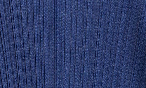 Shop Issey Miyake Pleats Please Monthly Colors February Pleated Long Sleeve Minidress In Navy