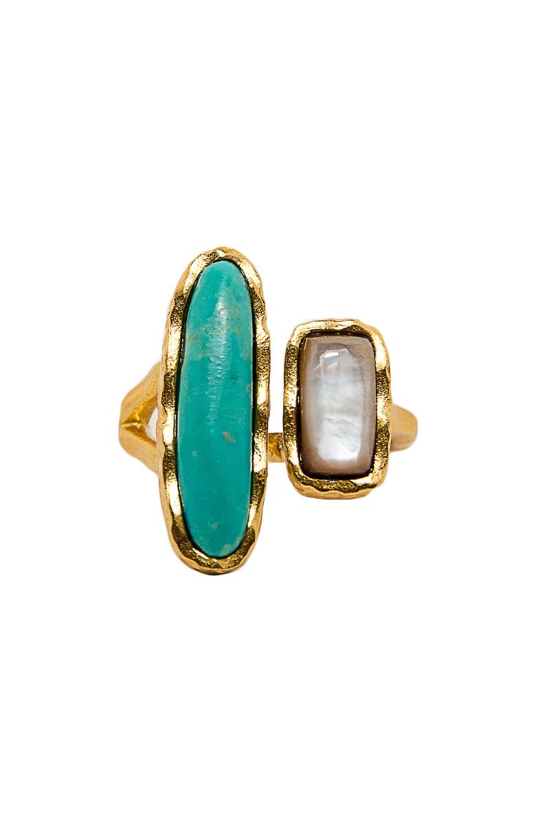 Christina Greene Deco Twin Stone Open Ring, Main, color,