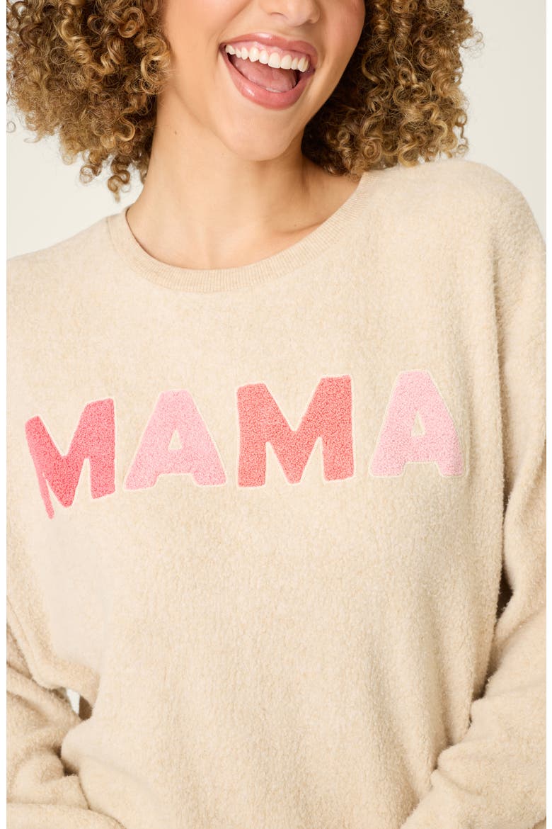 For the Mamas Cotton Blend Sweatshirt, Alternate, color, LIGHT OATMEAL