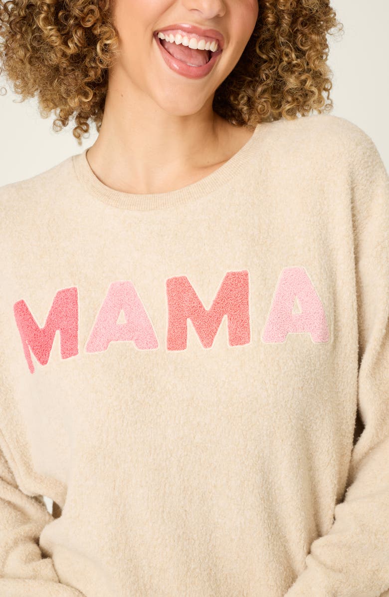 PJ Salvage For the Mamas Cotton Blend Sweatshirt, Alternate, color, Light Oatmeal