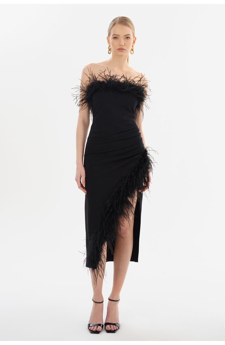 LAMARQUE Freya | Strapless Midi Dress, Main, color, Black
