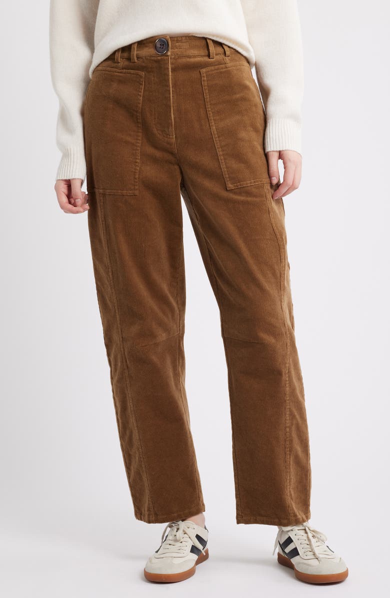 Rails Lunar Corduroy Barrel Leg Pants, Main, color, Ginger