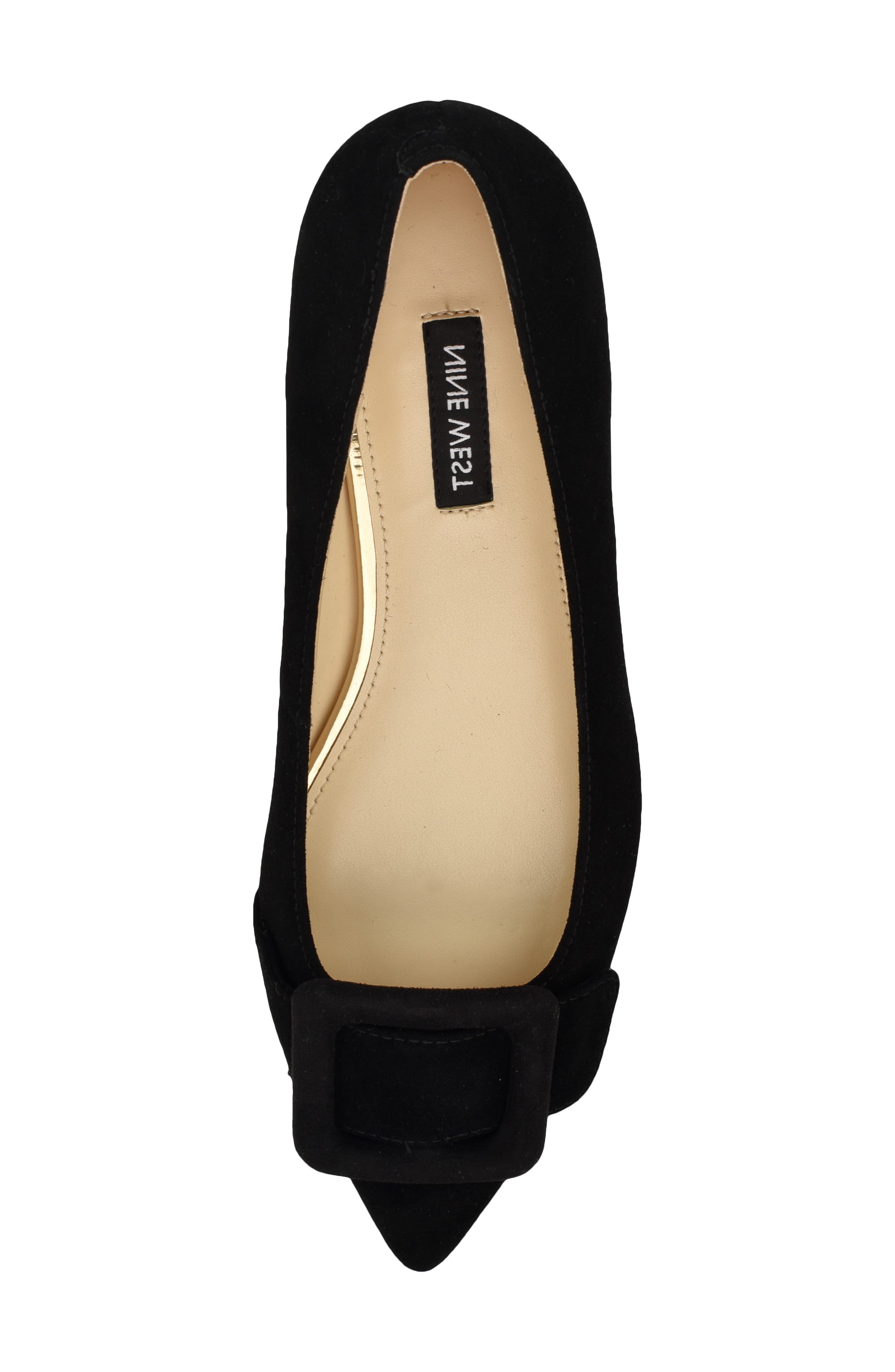 Nine West Jesike Pointed Toe Flat, Alternate, color, Black 2