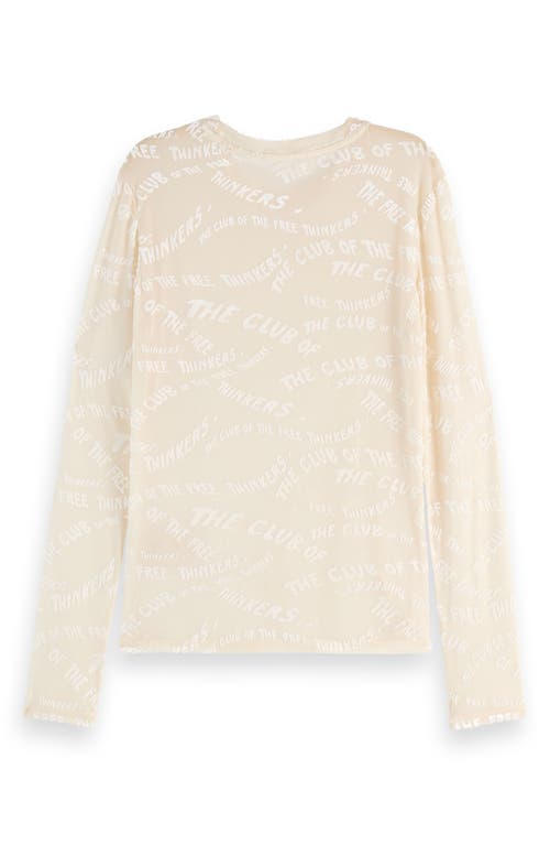 Scotch & Soda Free Thinkers Burnout Long Sleeve T-shirt In Soft Ice