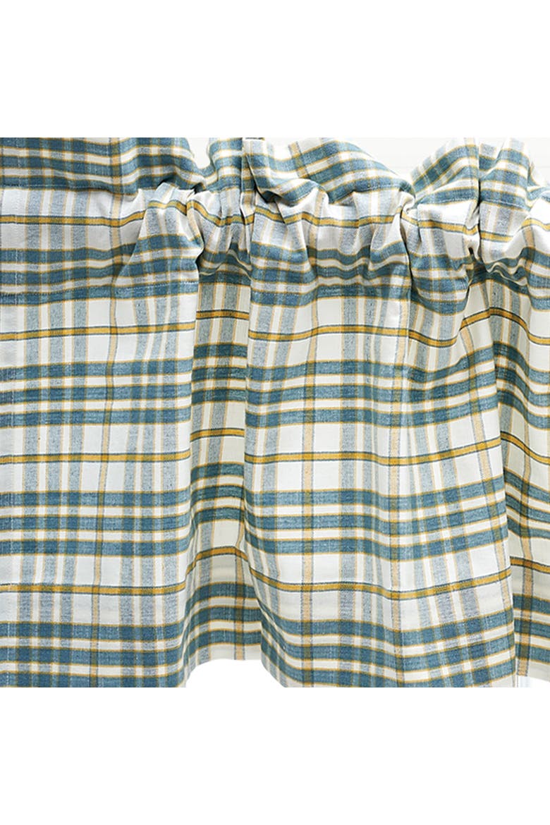 Simmons Plaid White Valance Collection, Alternate, color, Green