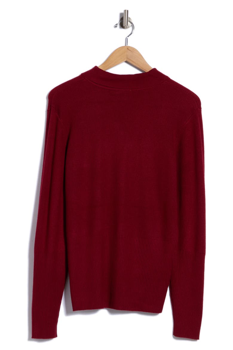 Novelty Button Cardigan, Alternate, color, RED CURRANT