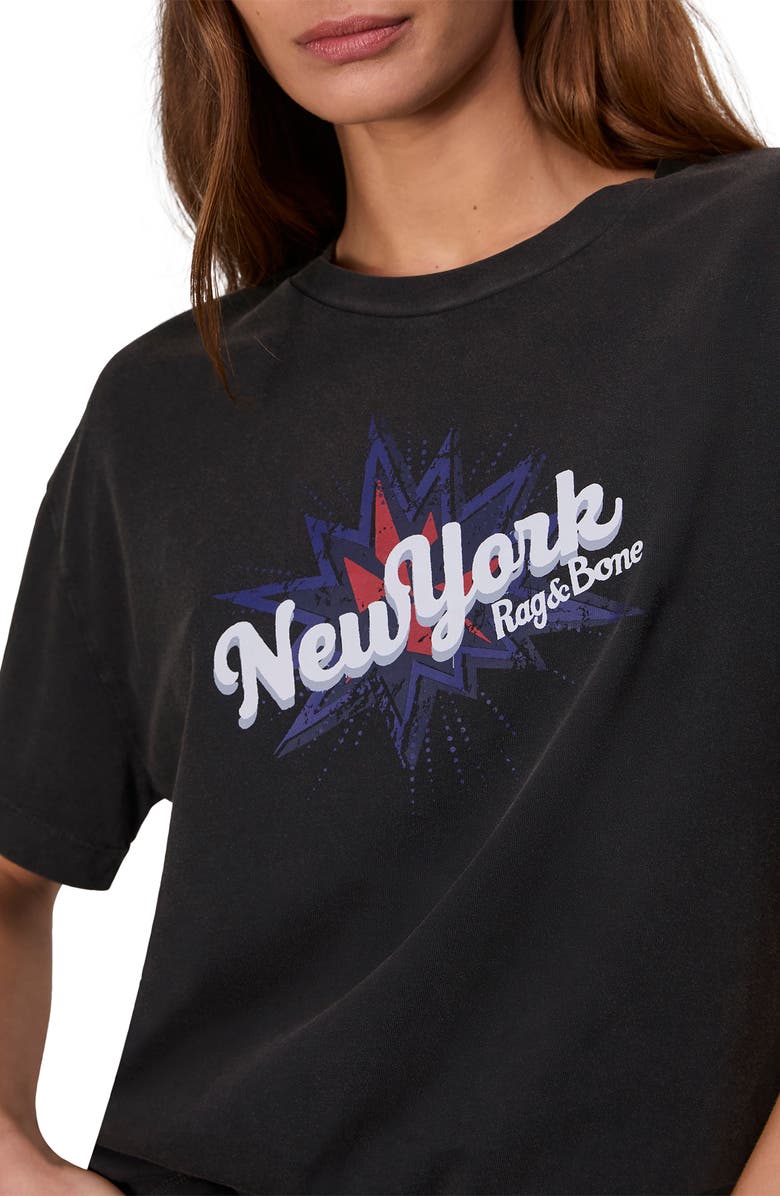 rag & bone New York Cotton Graphic Boyfriend T-Shirt, Alternate, color, 