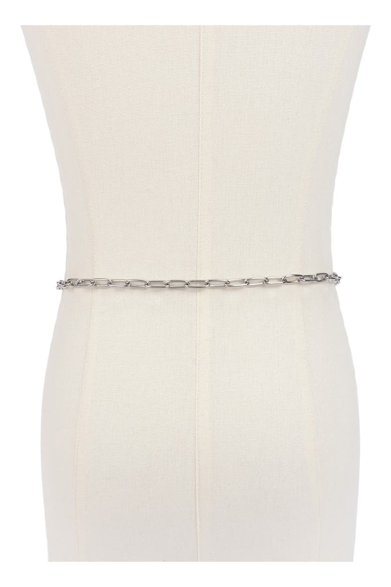 dakota chain belt, Alternate, color, NICKEL / BLACK