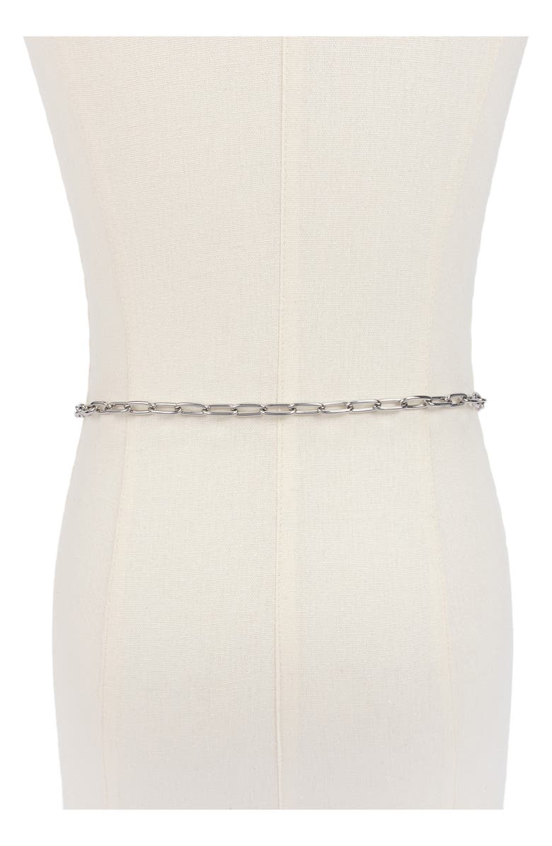 Kate Spade New York dakota chain belt, Alternate, color, Nickel / Black