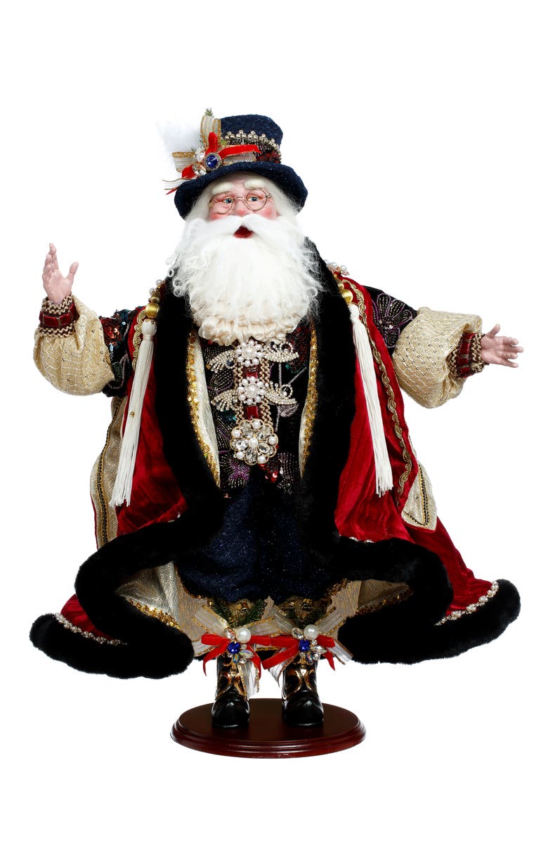 Mark Roberts Formal Night Santa, Main, color, Burgundy