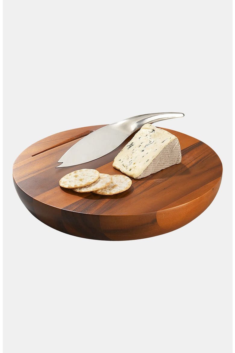 'Harmony' Cheese Board & Knife, Main, color, BROWN