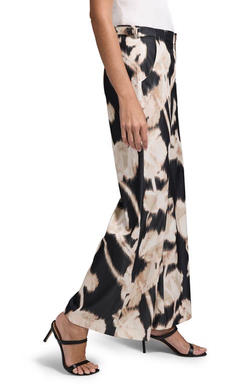Nic + Zoe Nic+zoe Midnight Florals Wide Leg Pants In Black Multi