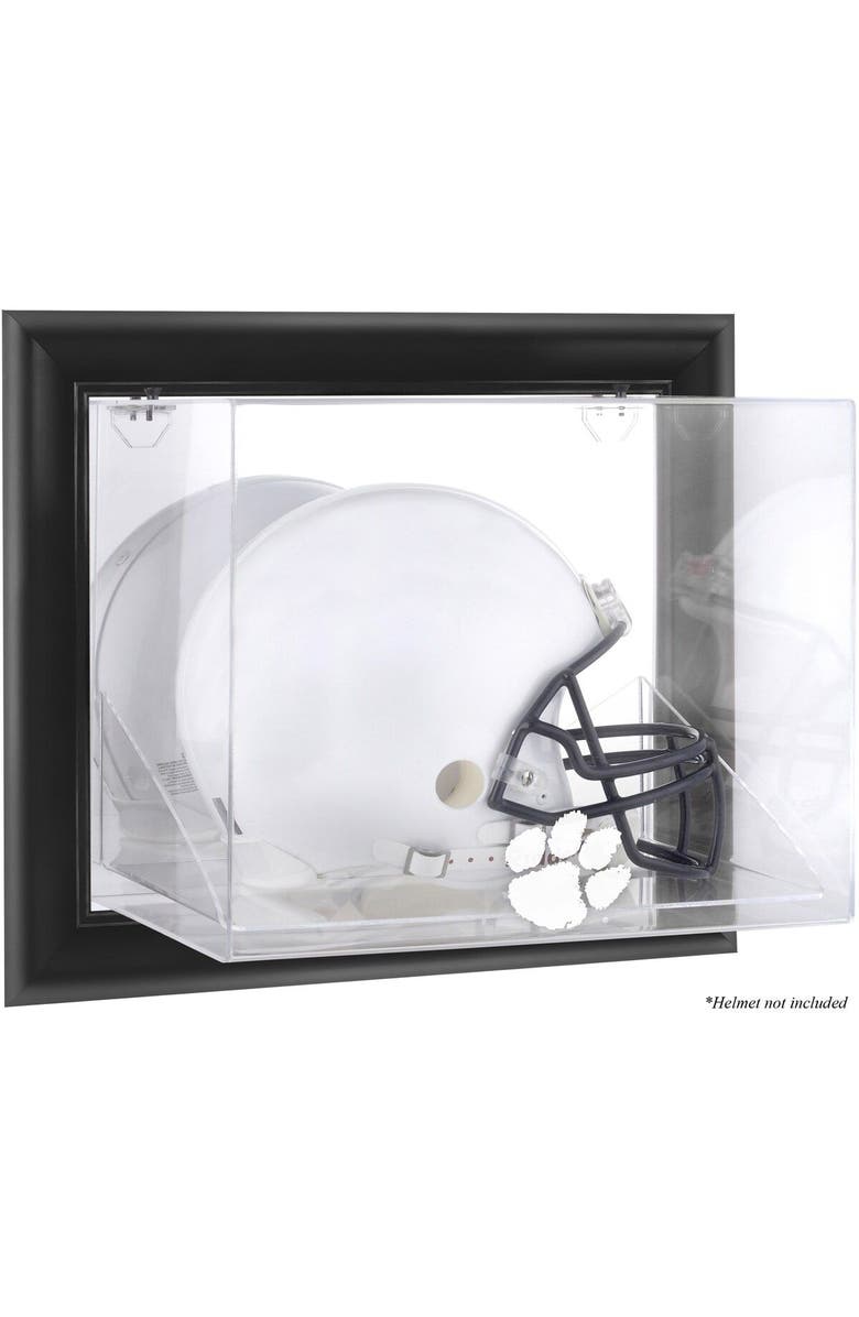 FANATICS AUTHENTIC Clemson Tigers Black Framed Wall-Mountable Helmet Display Case with Mirror Back, Main, color, 