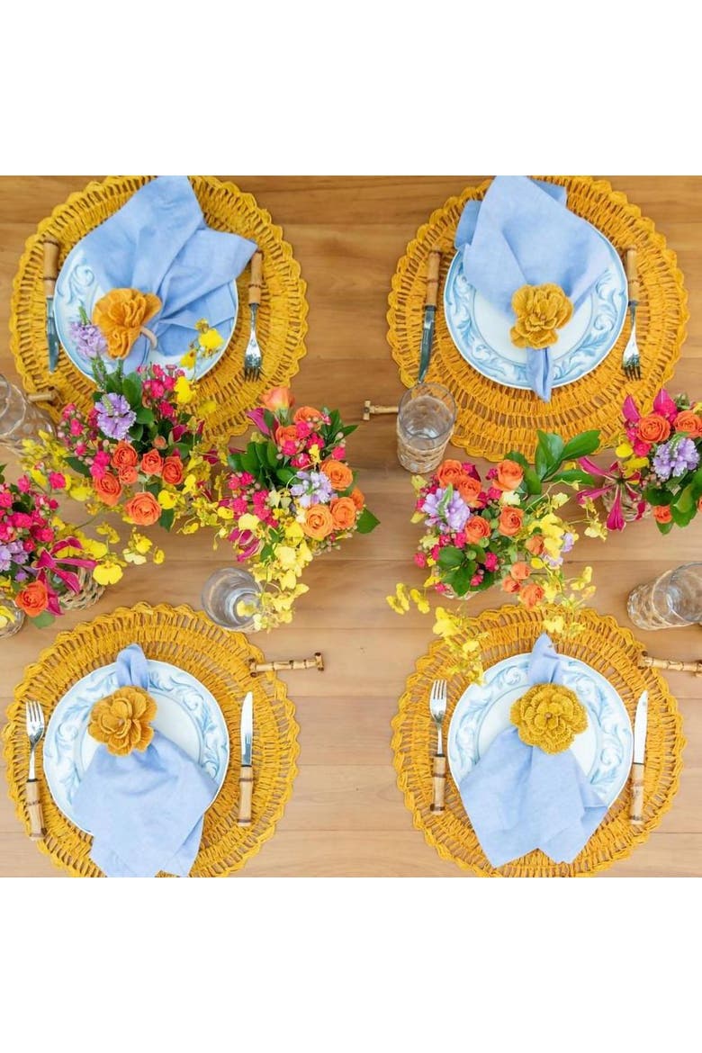 Buriti Straw Placemat, Alternate, color, Yellow
