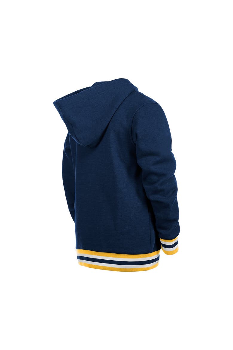 Youth New Era Navy Milwaukee Brewers Knit Trim Pullover Hoodie, Alternate, color, Navy