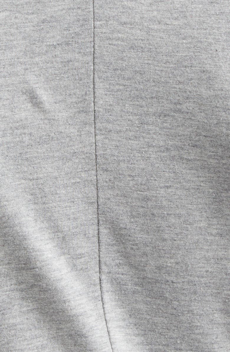 JULIE KEGELS Draped Cotton Jersey Dress, Alternate, color, Grey