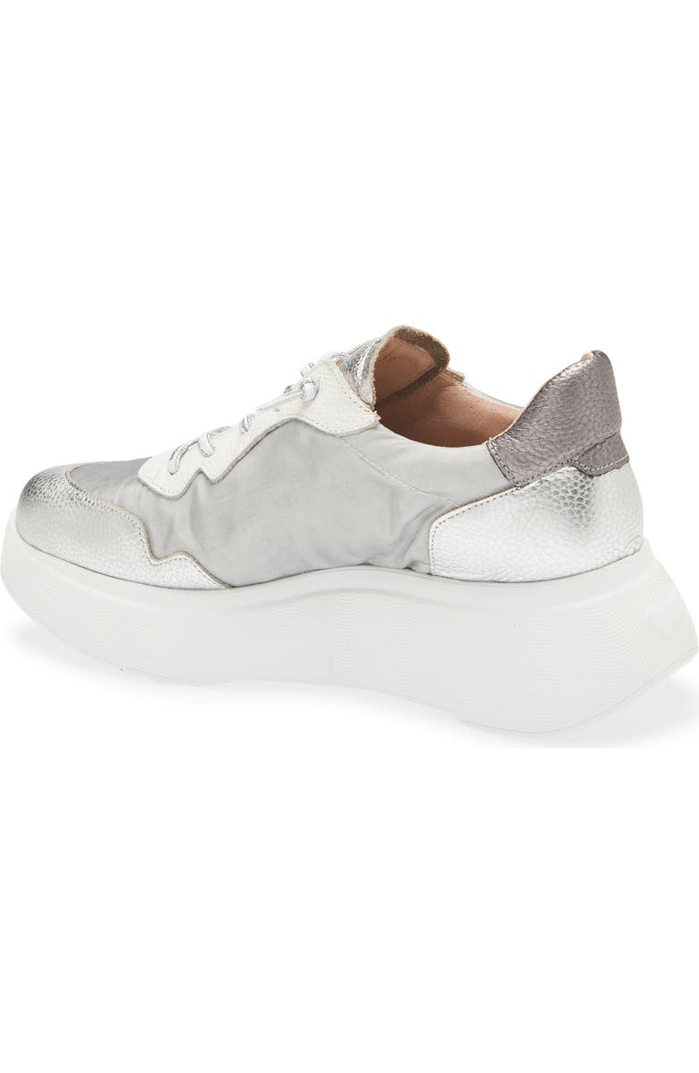 Wonders Zenit Platform Wedge Sneaker, Alternate, color, Plata/ Off/ Plomo Combo