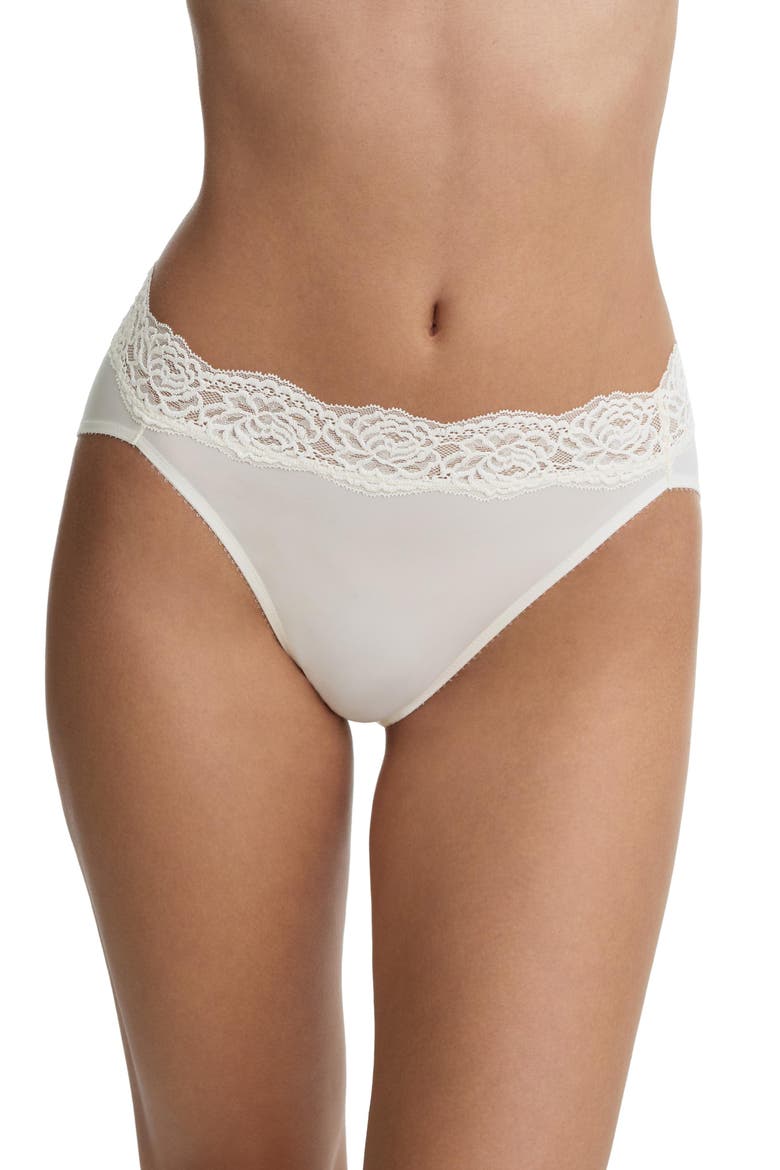 Divine Lace Trim French Cut Brief, Main, color, Whipped Cream