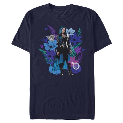 Men's Descendants Wicked Wonderland Floral Chloe Portrait  Graphic T-Shirt