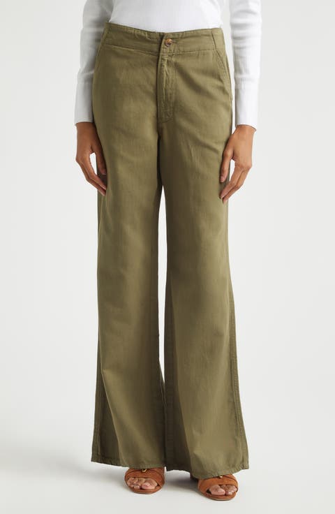Kasey Wide Leg Pants (Army)