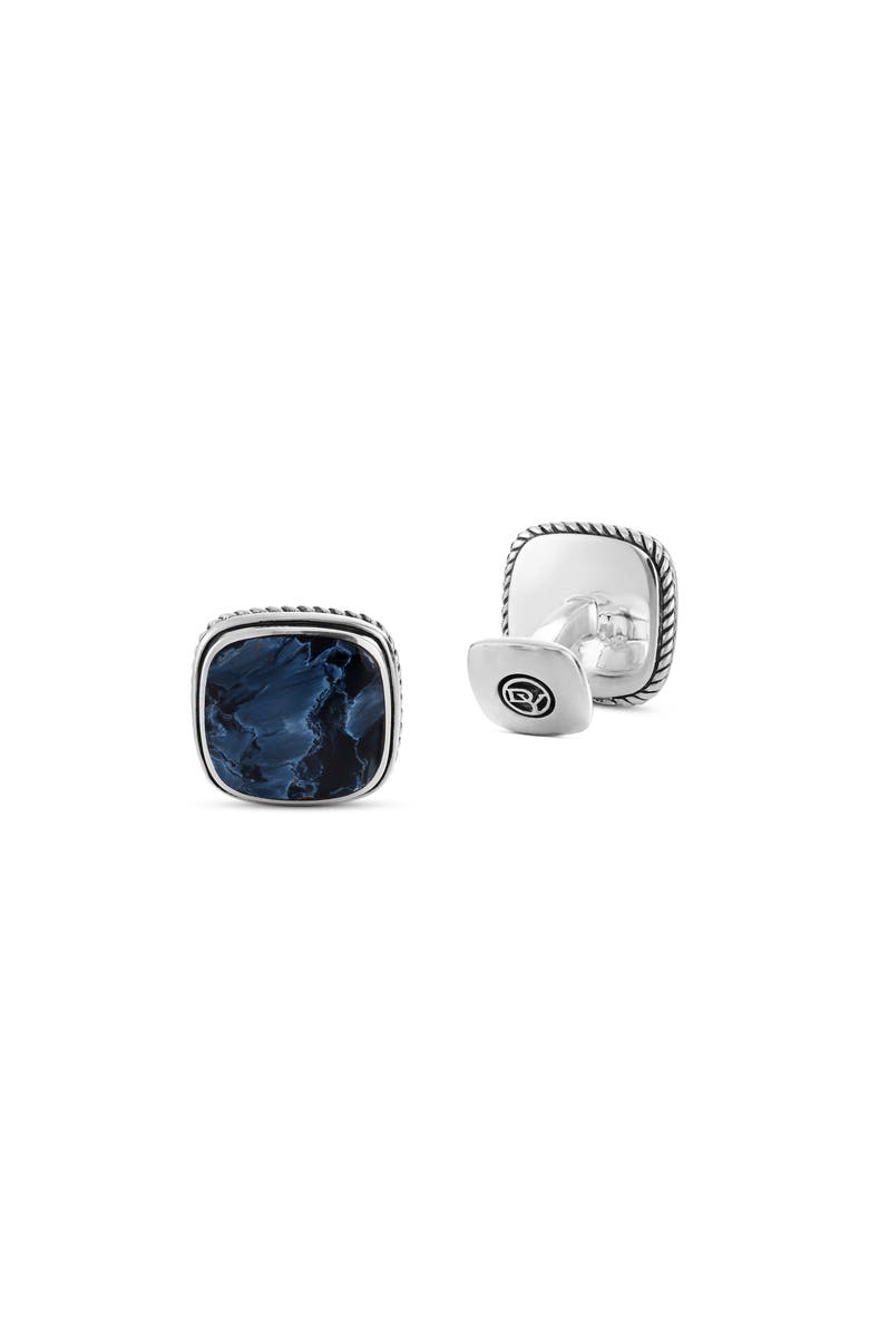 David Yurman Pietersite Cuff Links, Alternate, color, Silver