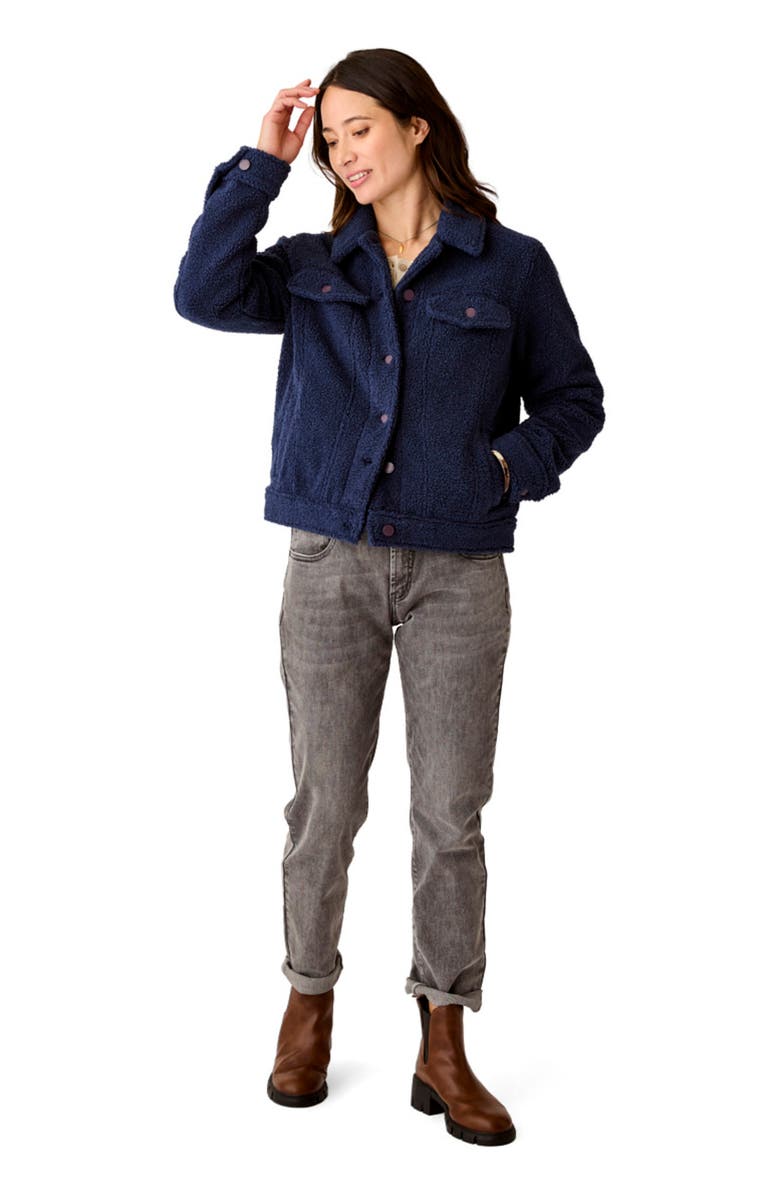 Carve Designs Rhea Boucle Trucker, Alternate, color, Navy