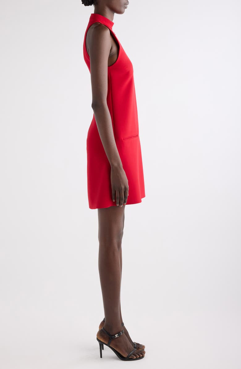 Courrèges Heritage Crepe A-Line Dress, Alternate, color, Ruby