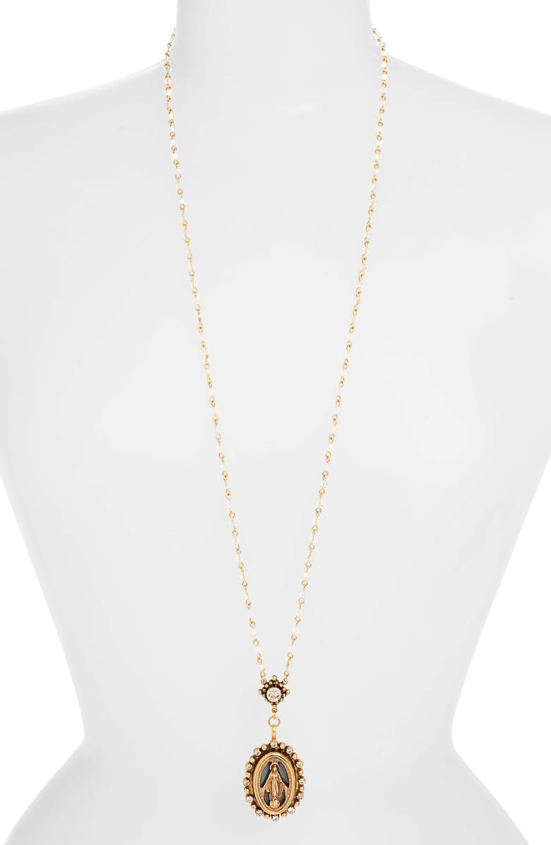 Virgins Saints & Angels Milagrosa Beaded Rosary Necklace, Main, color, 