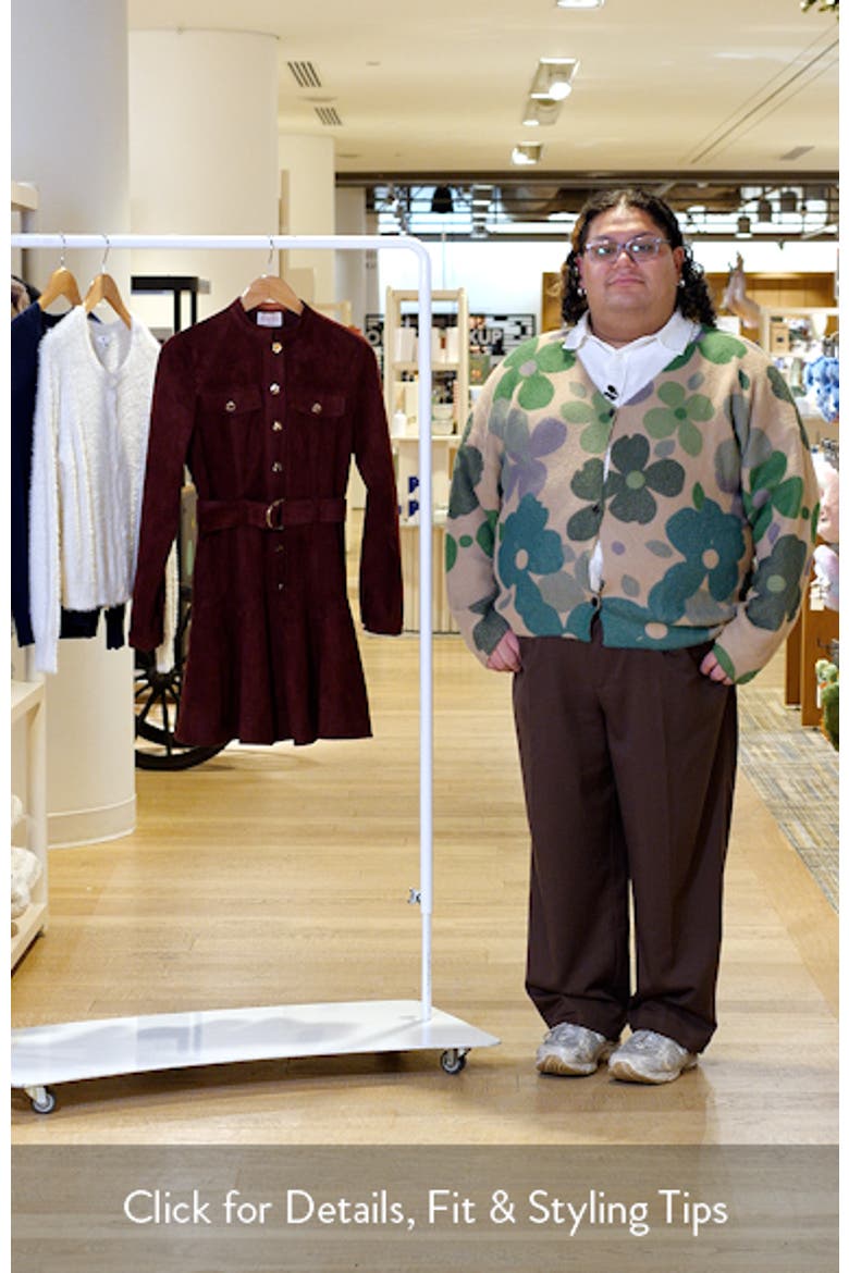 Laurie Long Sleeve Belted Faux Suede Shirtdress video