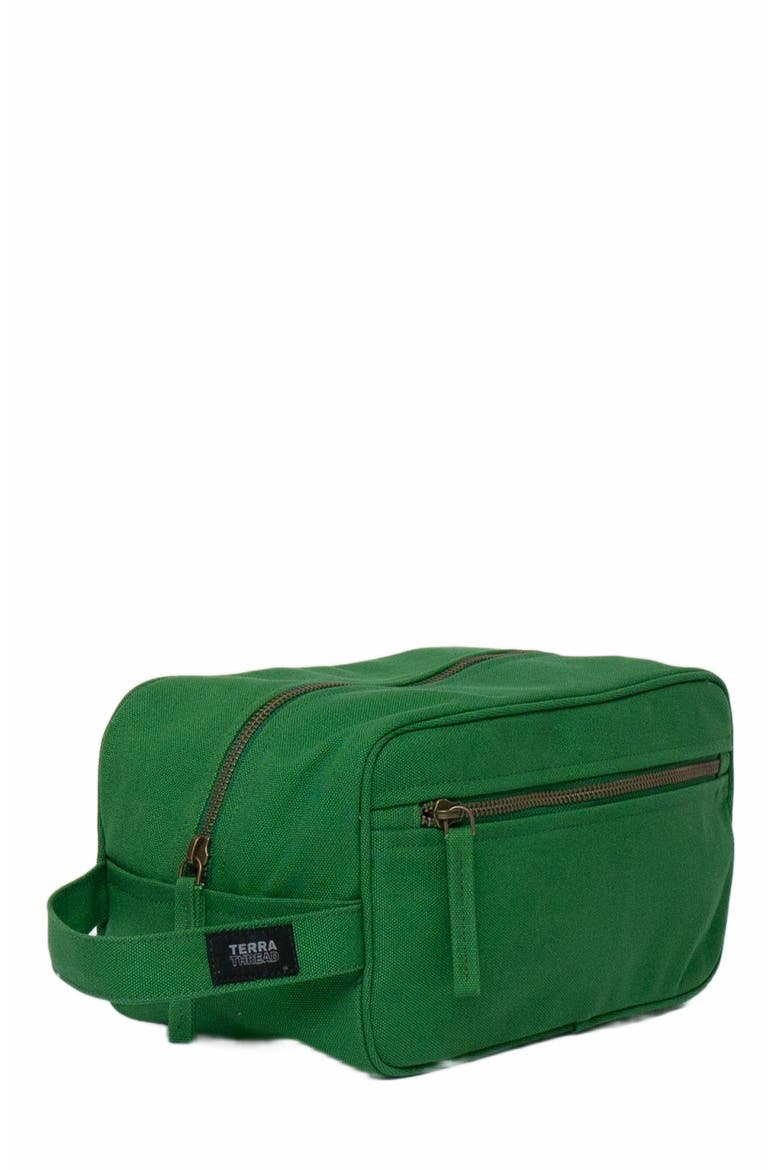 Organic Cotton Toiletry Bag, Alternate, color, Moss Green