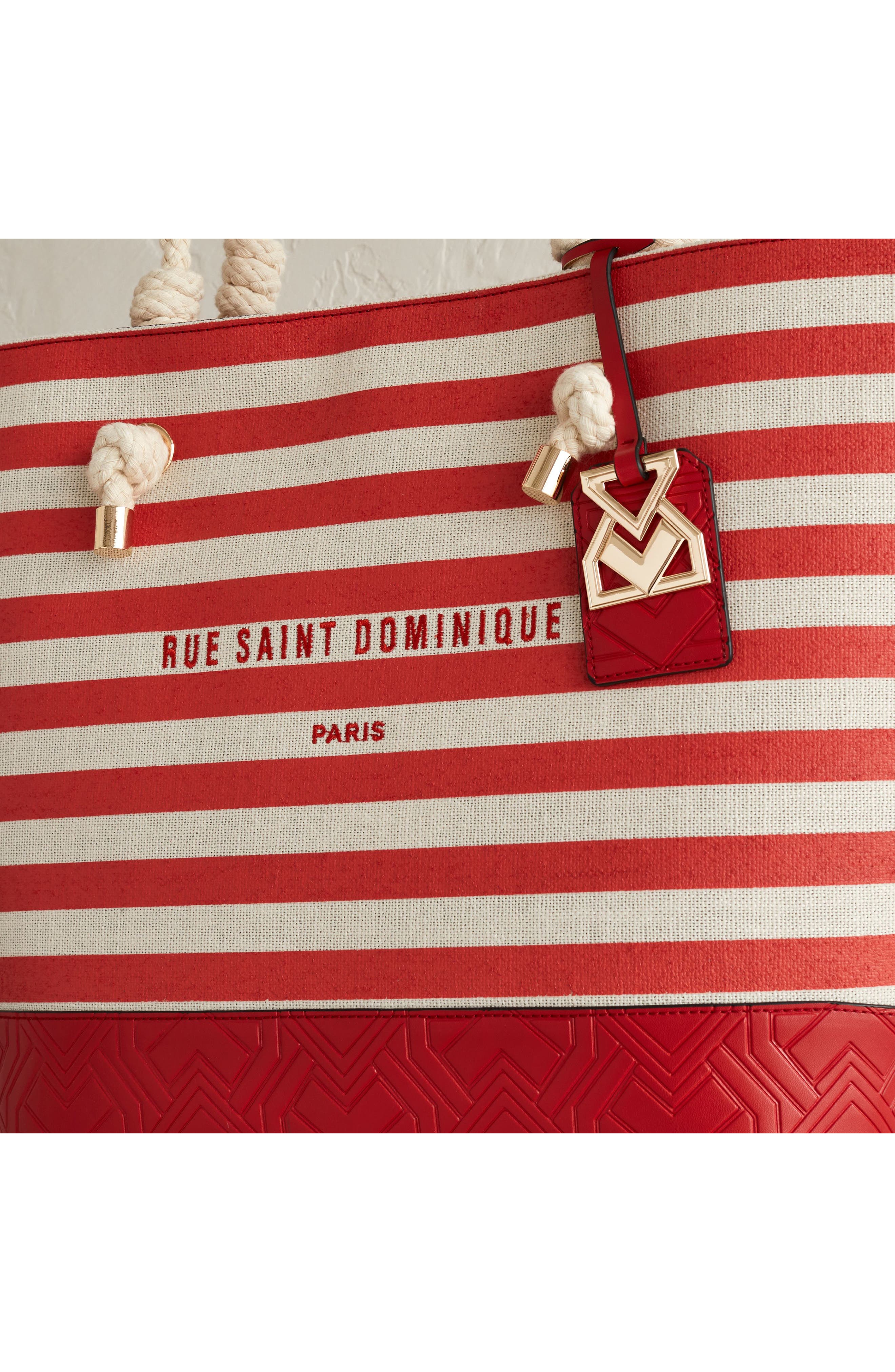 River Island Stripe Shopper Bag, Alternate, color, 