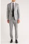Slim Fit Light Grey Solid Notch Lapel Suit