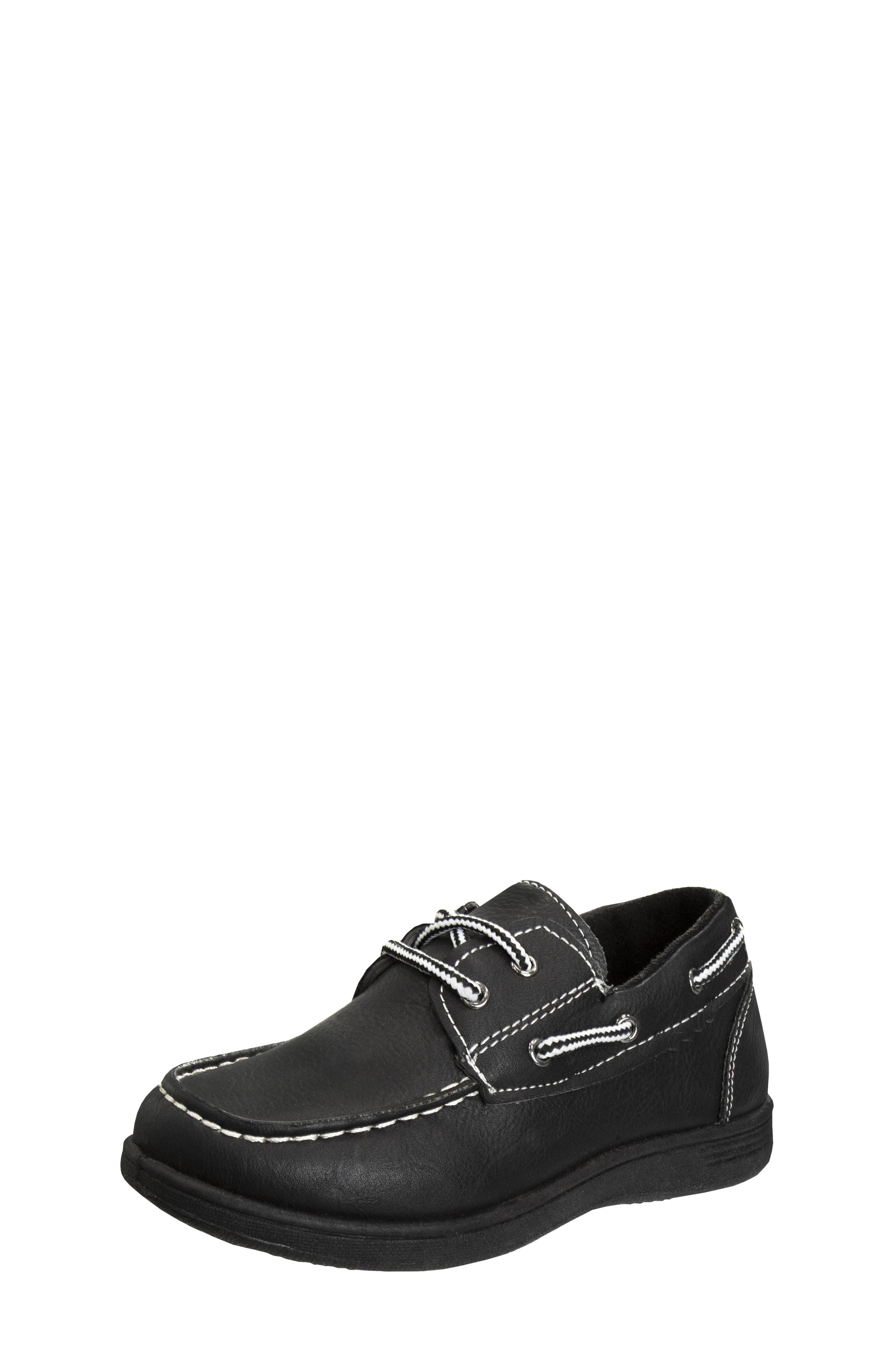 Kids' Casual Boat Shoe Loafer, Main, color, BLACK