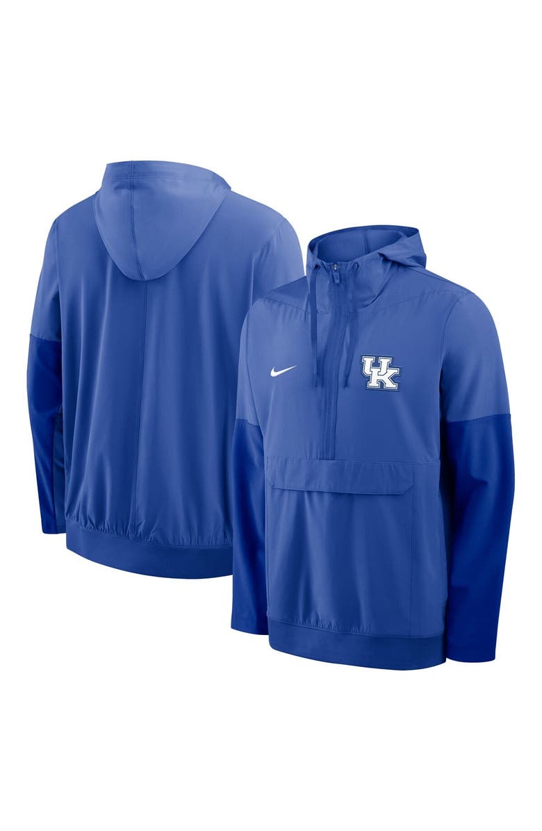 Nike Men's Nike Royal Kentucky Wildcats Anorak Half-Zip Hoodie Jacket, Alternate, color, Royal
