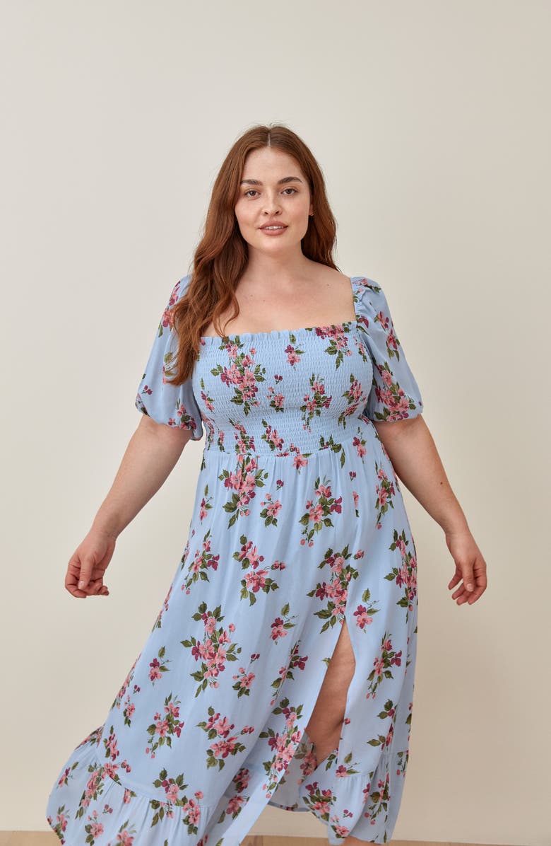 Reformation Meadow Floral Print Midi Dress, Alternate, color,