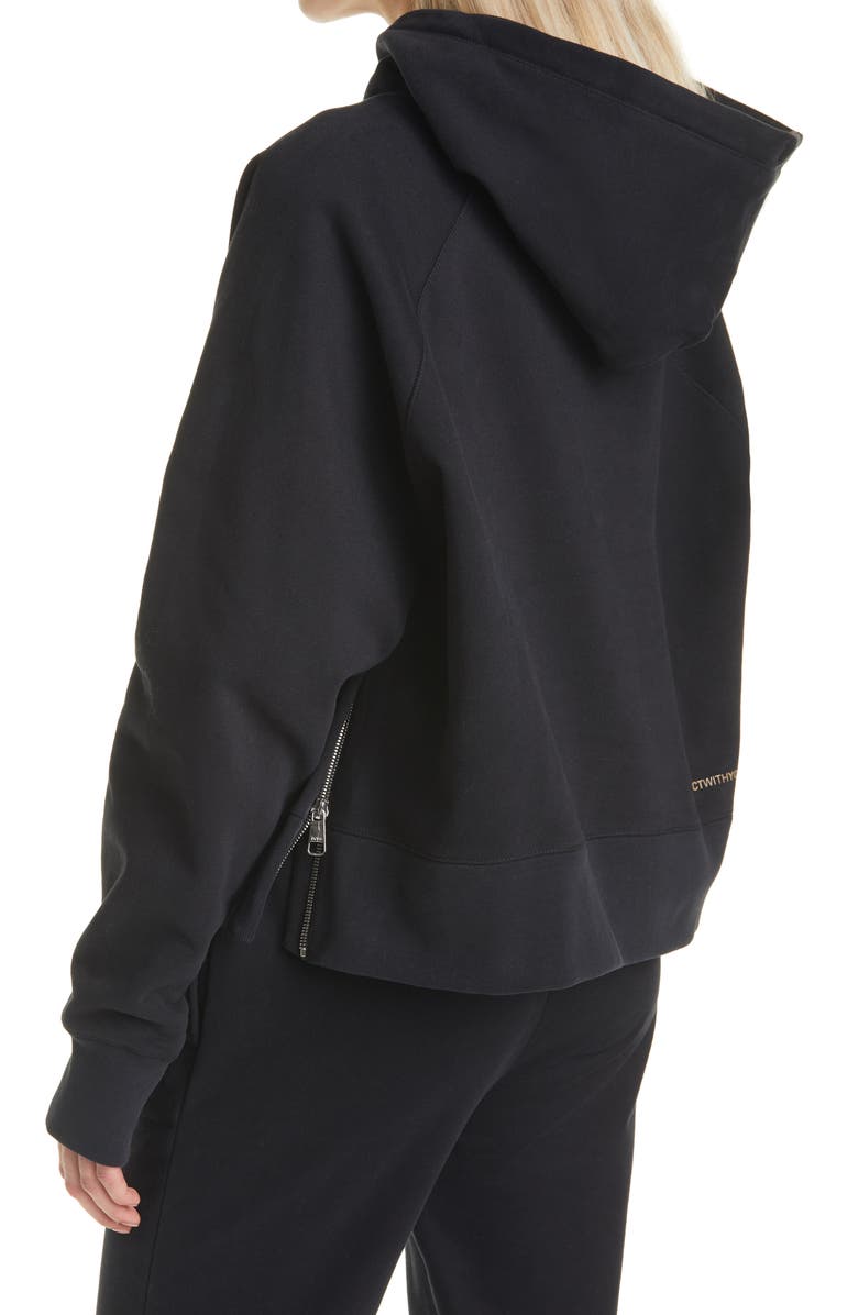 BOSS Elisa Active Oversize Logo Hoodie, Alternate, color, Black