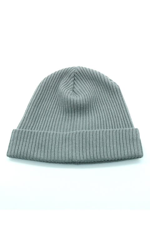Merino Wool Rib Cuff Beanie