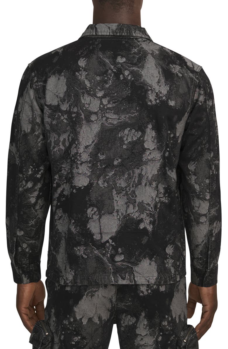 PRPS Squaw Valley Abstract Print Cotton Trucker Jacket, Alternate, color, 
