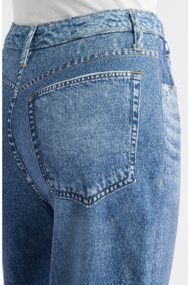 Wide Leg Cotton Terry Knit Jeans, Alternate, color, INDIGO