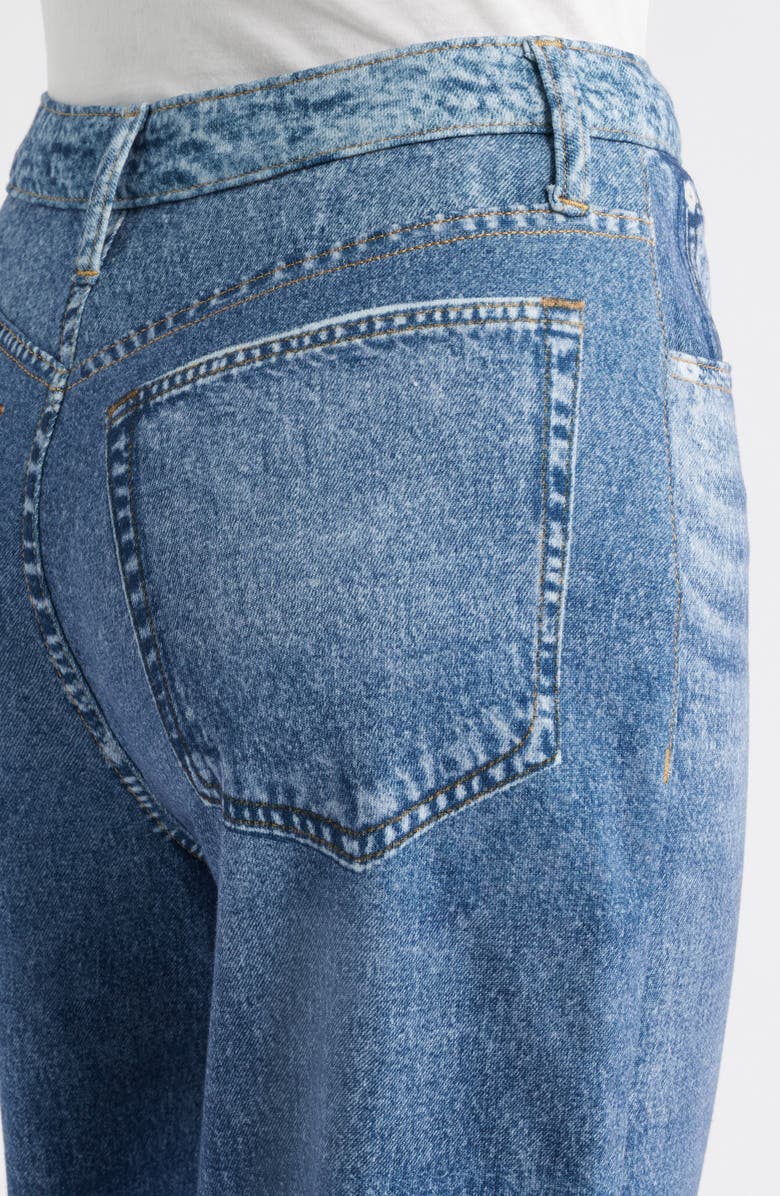 CITY BLUES Wide Leg Cotton Terry Knit Jeans, Alternate, color, Indigo