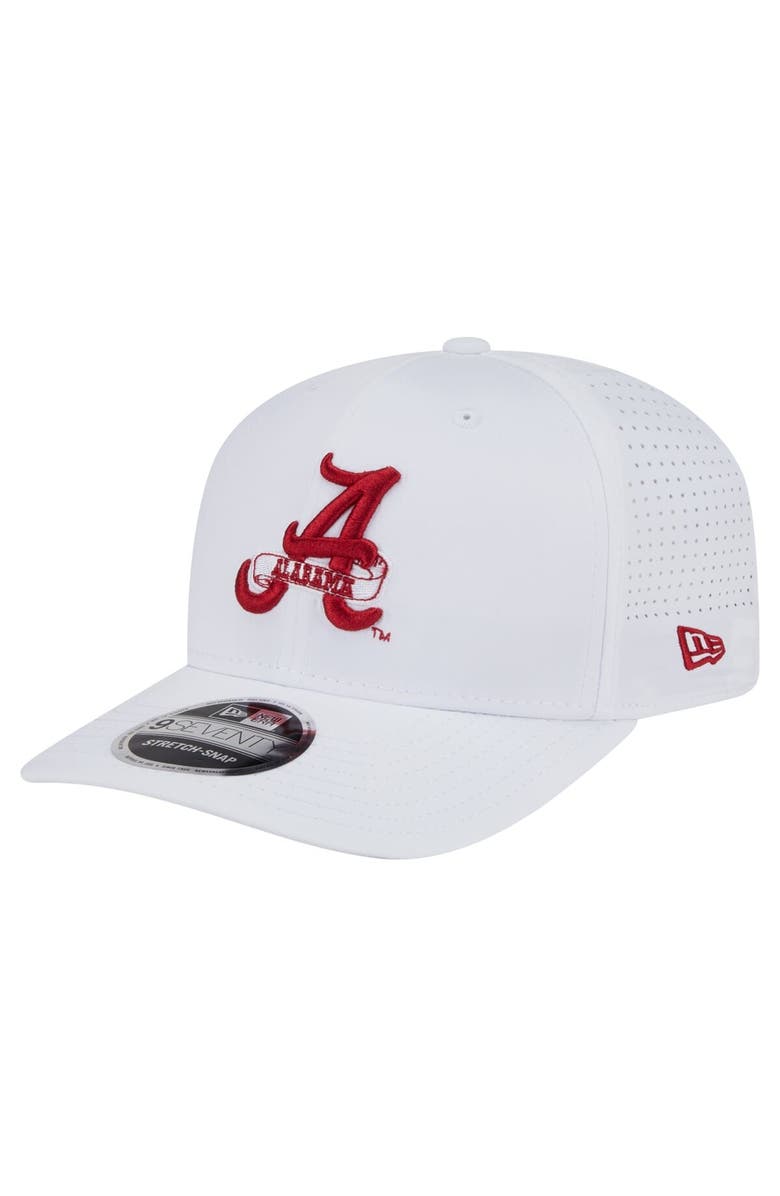 New Era Men's New Era White Alabama Crimson Tide Perform Vault 9SEVENTY Stretch-Snap Hat, Main, color, White
