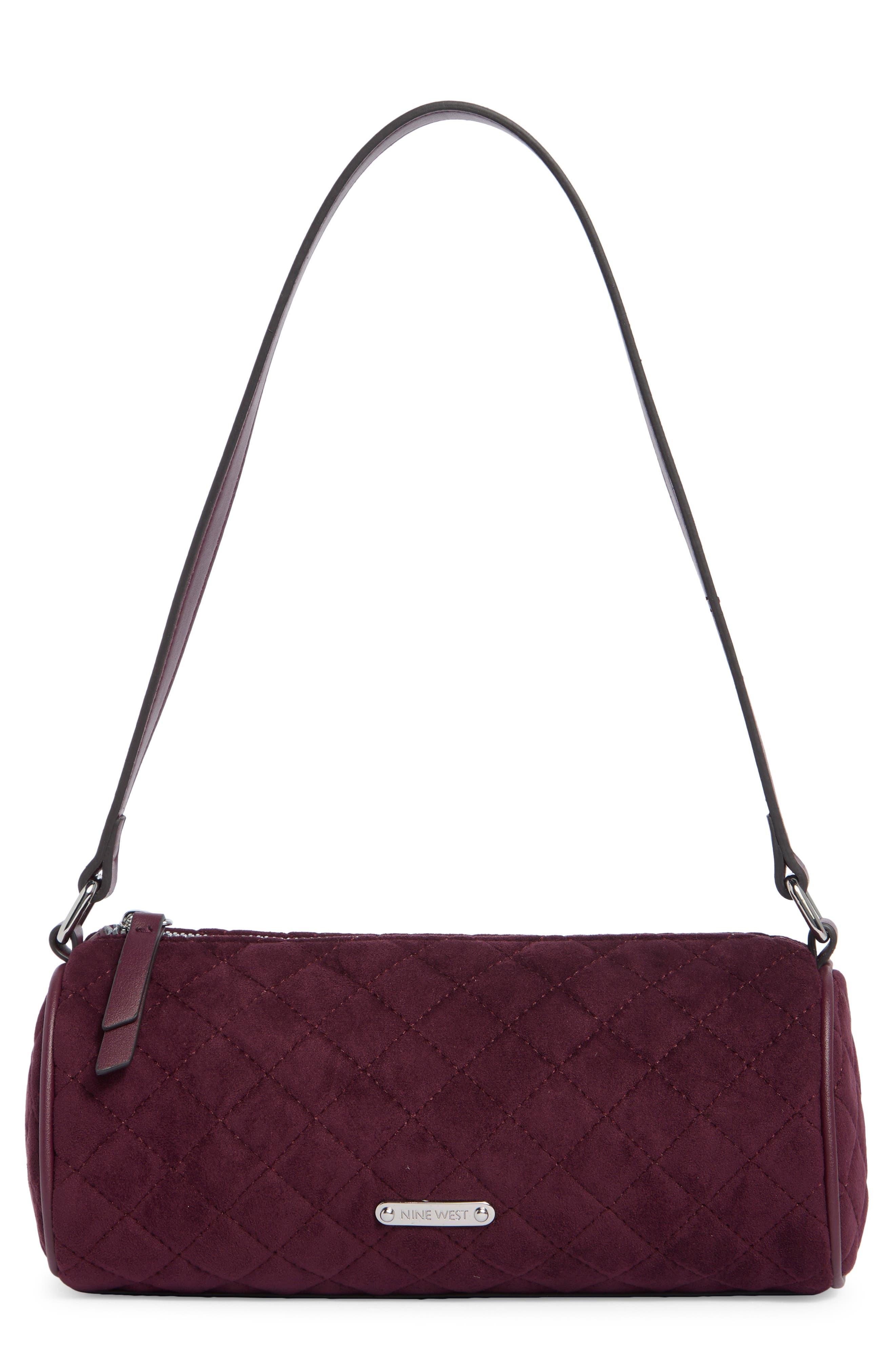 Storme Quilted Faux Suede Shoulder Bag