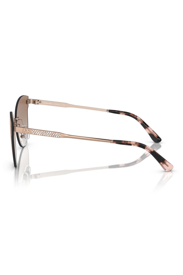 59mm Butterfly Sunglasses, Alternate, color, ROSE GOLD