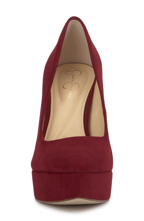 Jessica Simpson Sinelia Pointed Toe Platform Pump In Red
