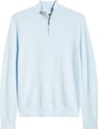 Nordstrom Cotton & Silk Quarter Zip Sweater