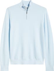 Nordstrom Cotton & Silk Quarter Zip Sweater