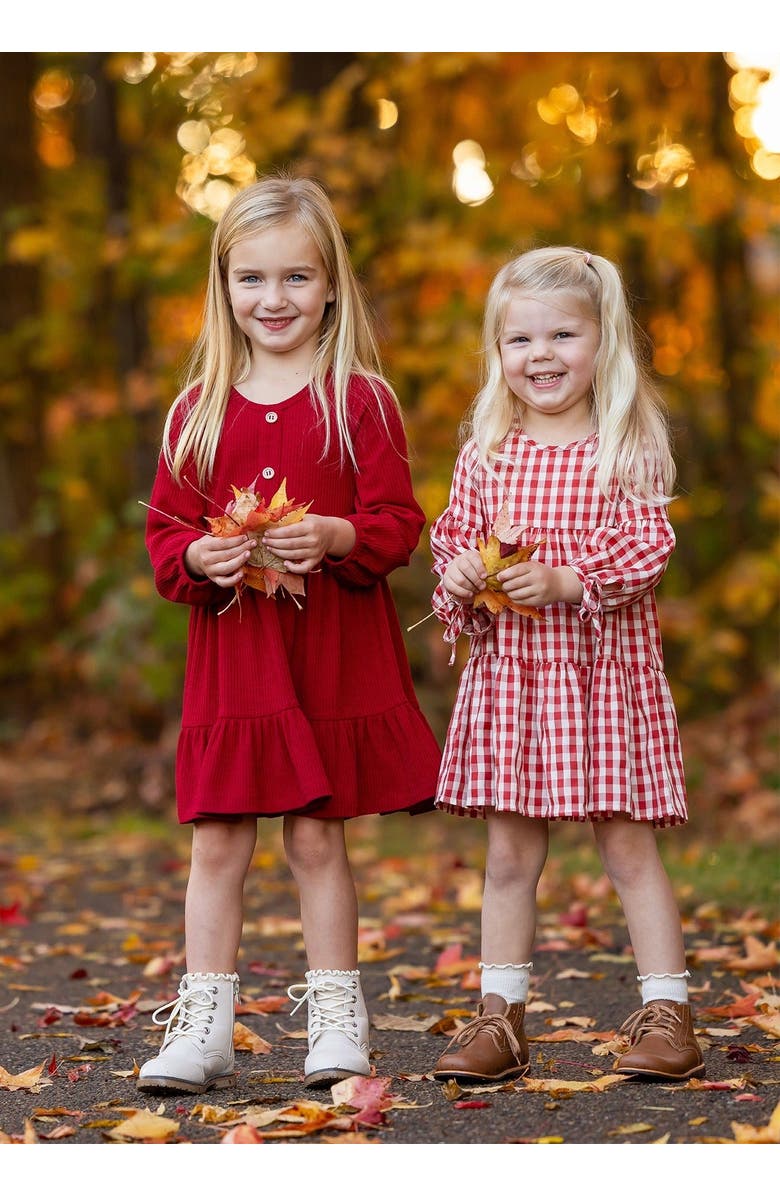 Mabel + Honey Tis' the Season Dress, Alternate, color, Checkered, Red