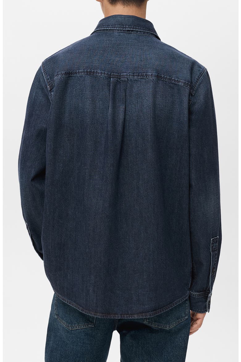 Denim Overshirt, Alternate, color, OPEN BLUE