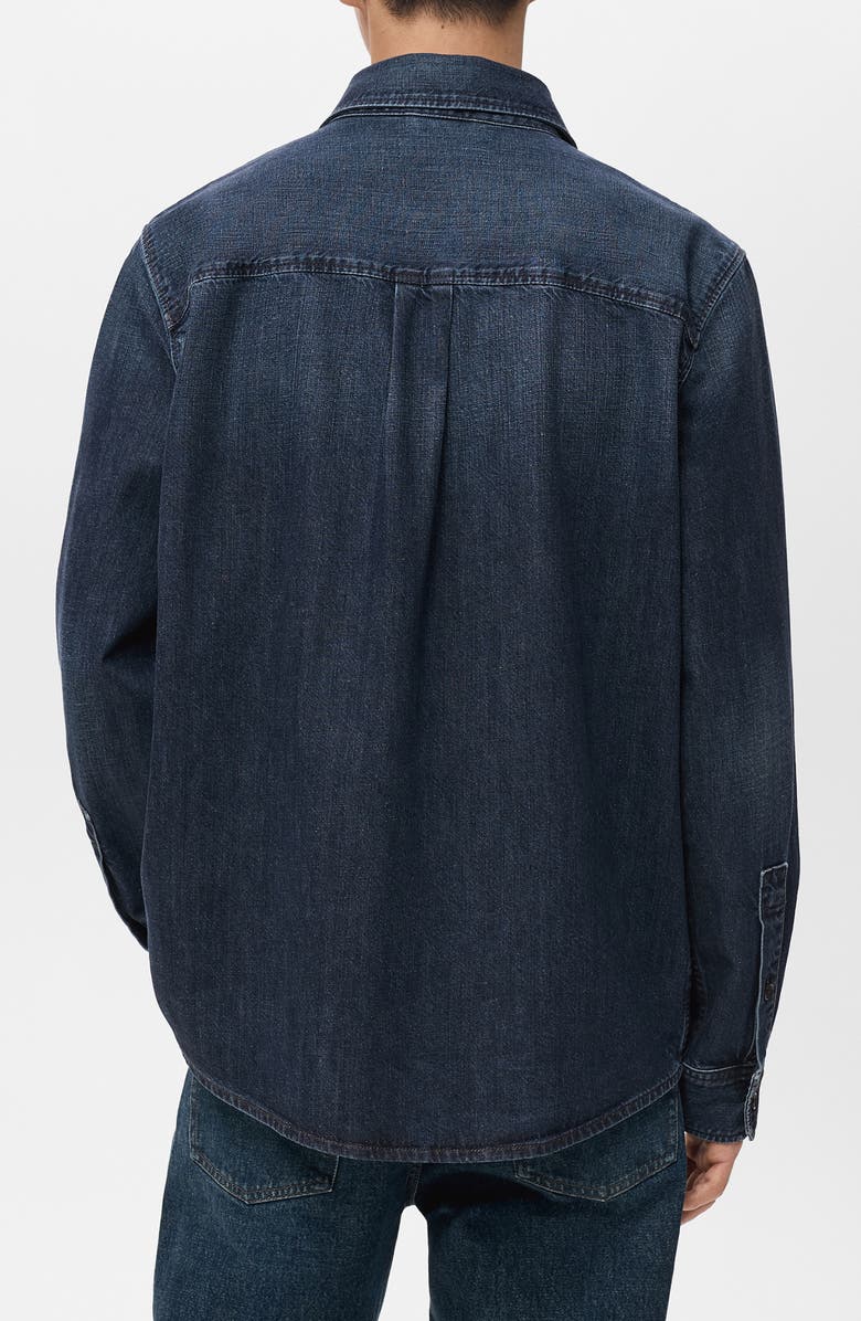 MANGO Denim Overshirt, Alternate, color, Open Blue