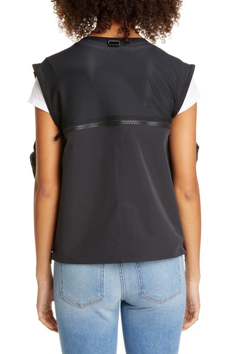 Undercover Bleeding Rose Nylon Utility Vest, Alternate, color, 